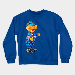 Blue and purple check doll Crewneck Sweatshirt